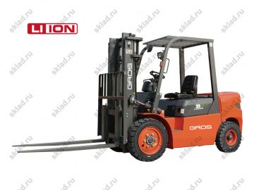 Электрический вилочный погрузчик 3.5 тонны GROS LG35B (завод LONKING)